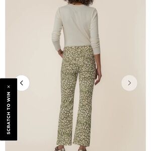 Kut from the Kloth Green Patterned Boot Cut Pants